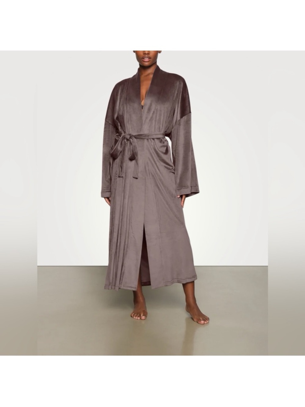 Skims velour wrap robe - amethyst